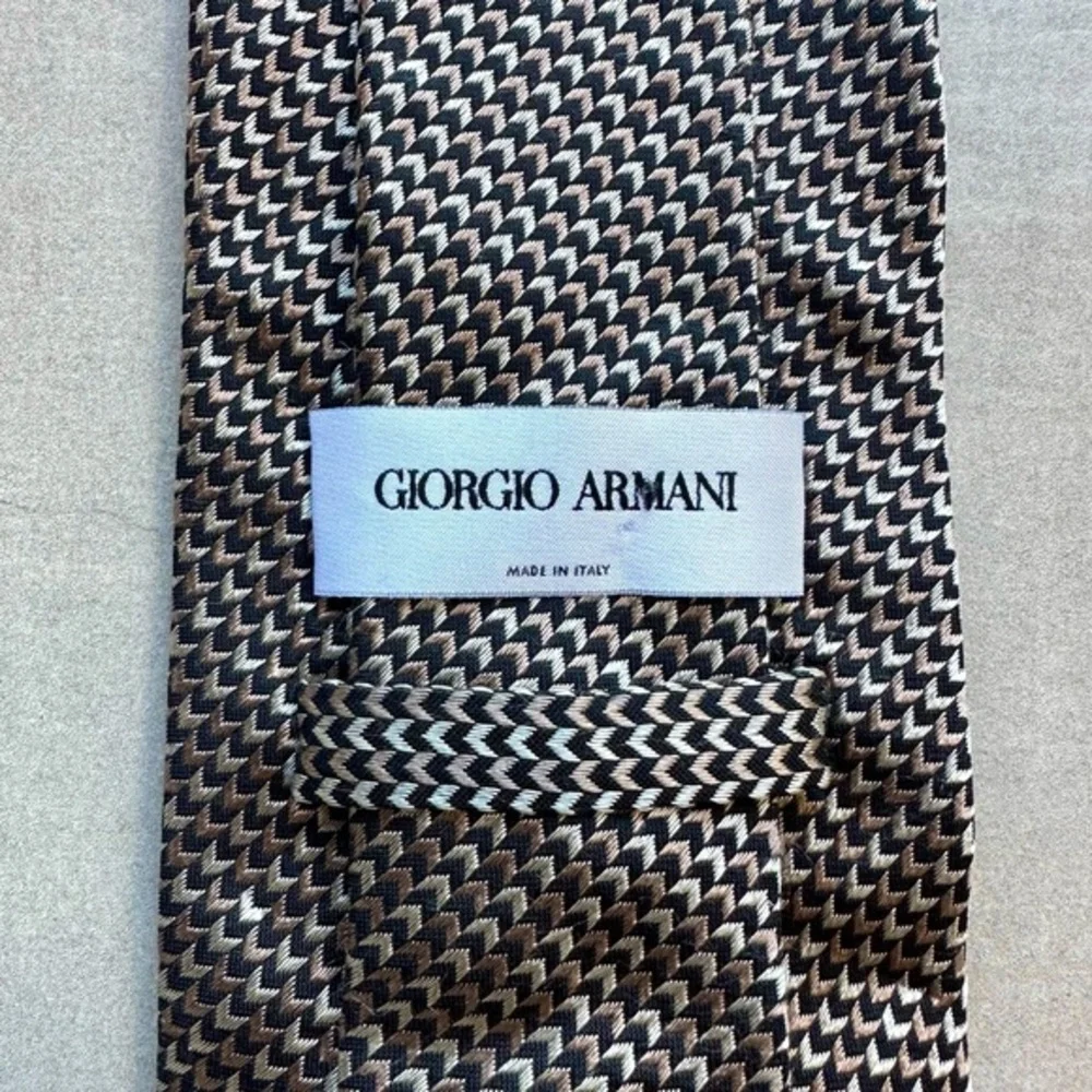 Giorgio Armani Black & Tan Recent Silk Tie